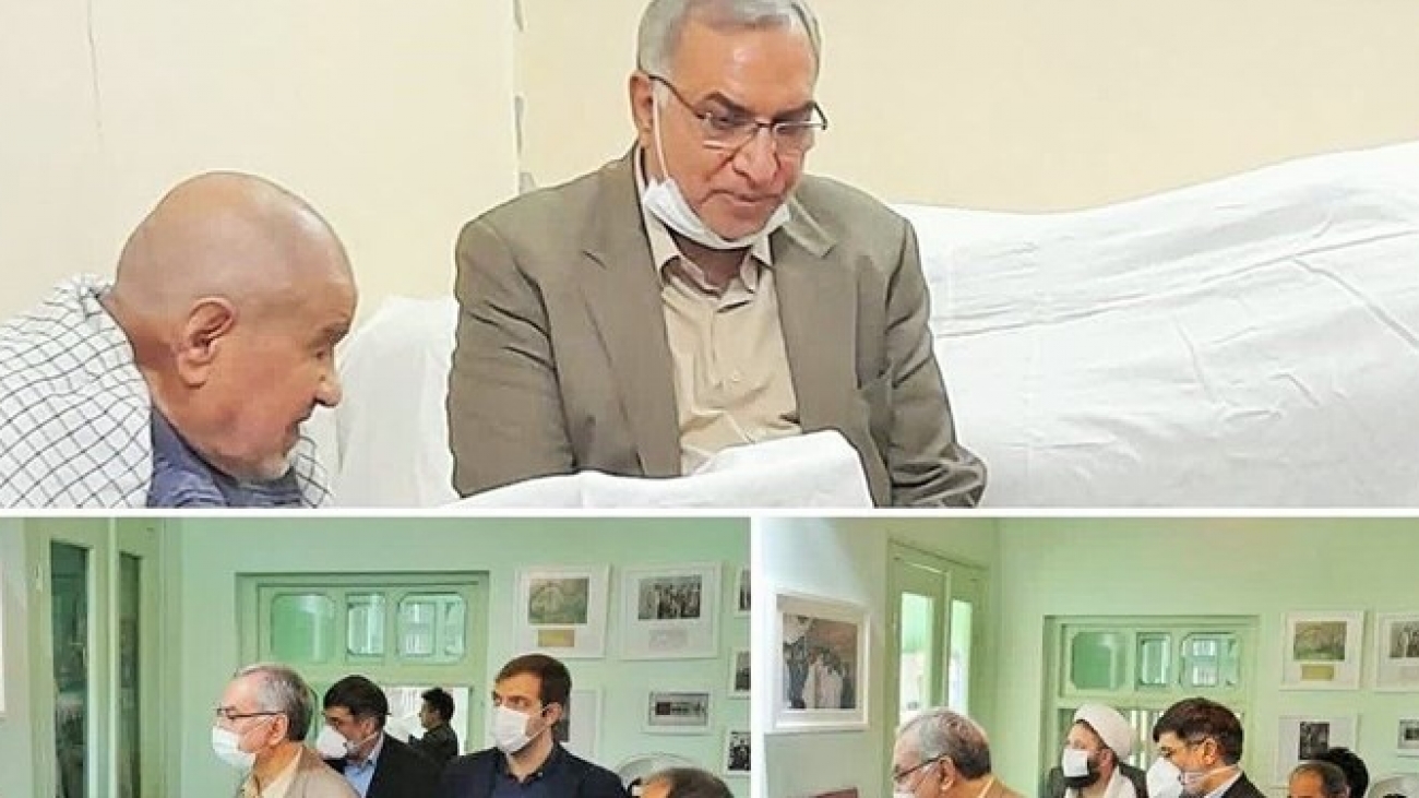 وزیر بهداشت با پدر شهیدان دهنوی در مشهد دیدار کرد