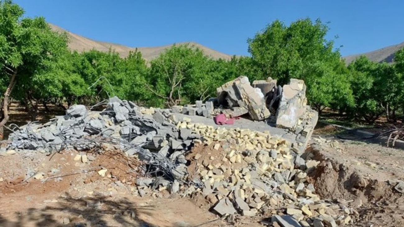 7 فقره ساخت و ساز غیرمجاز در باغات سامان تخریب شد